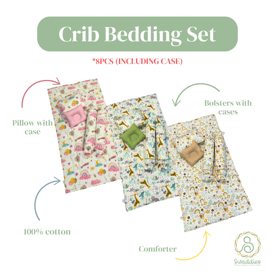 8pc Premium Crib Bedding Set