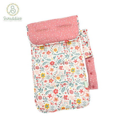 Universal Reversible Stroller Pads with Strap Covers