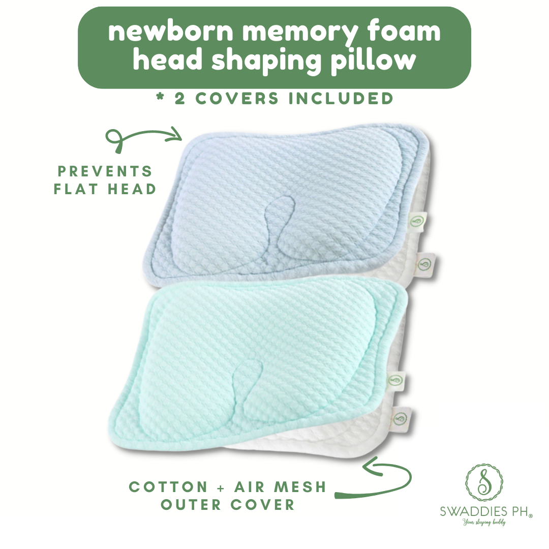 Baby head shaping memory foam outlet pillow