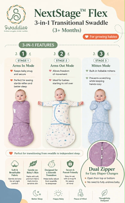 NextStage™ Flex 3-in-1 Transitional Swaddle 3+ Months