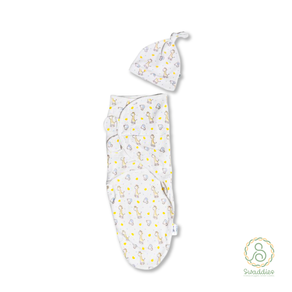 infant-velcro-swaddle-wrap-with-knotted-hat-swaddiesph