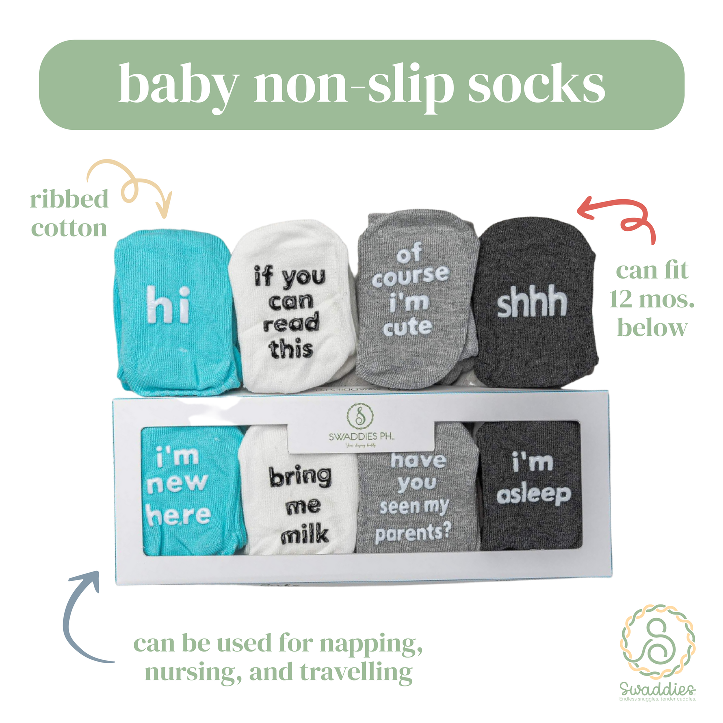 Baby Non-slip Socks (Terry Cotton)