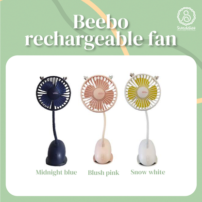 Beebo Portable Rechargeable Fan Removeable Cover