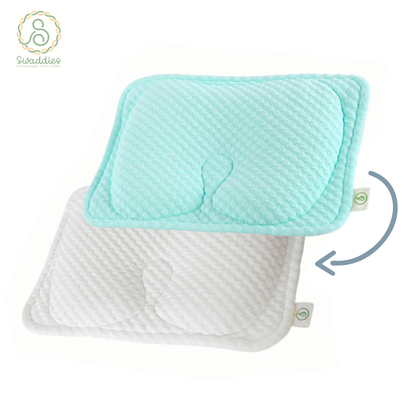 Newborn Memory Foam Head Shaping Pillow (2 pillow covers included)