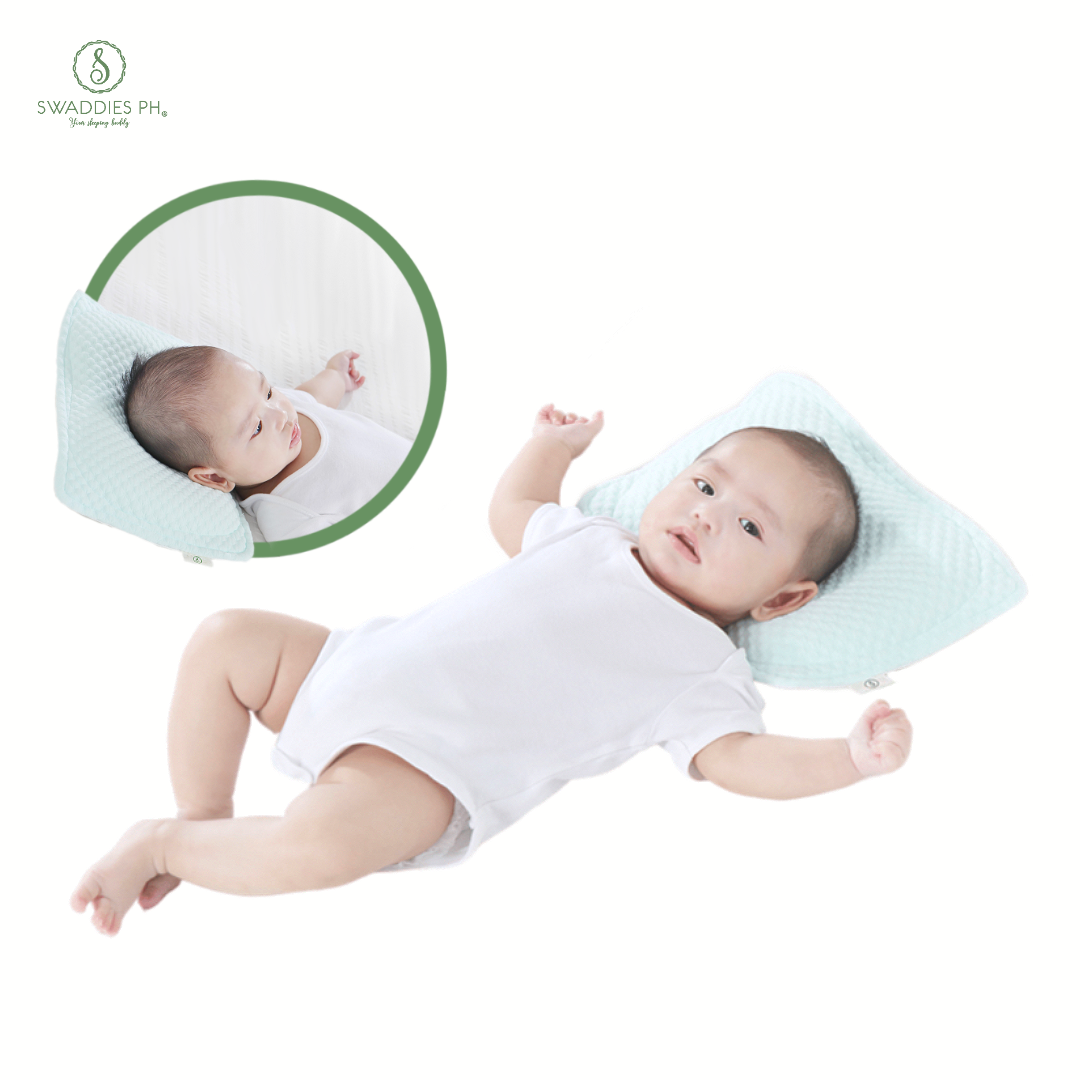 Newborn Memory Foam Head Shaping Pillow (2 pillow covers included)