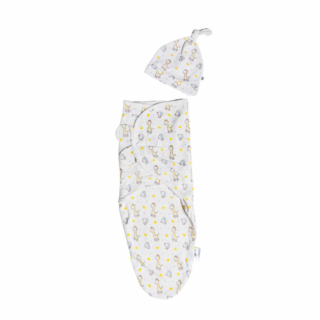 Infant Velcro Swaddle Wrap with Knotted Hat – SwaddiesPH